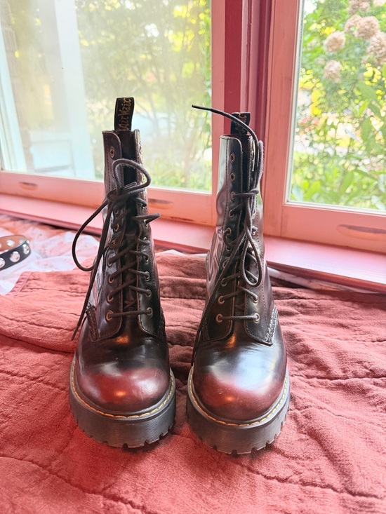 Dr. Martens Shoes - Dr. Martens Women's Burgundy Boots